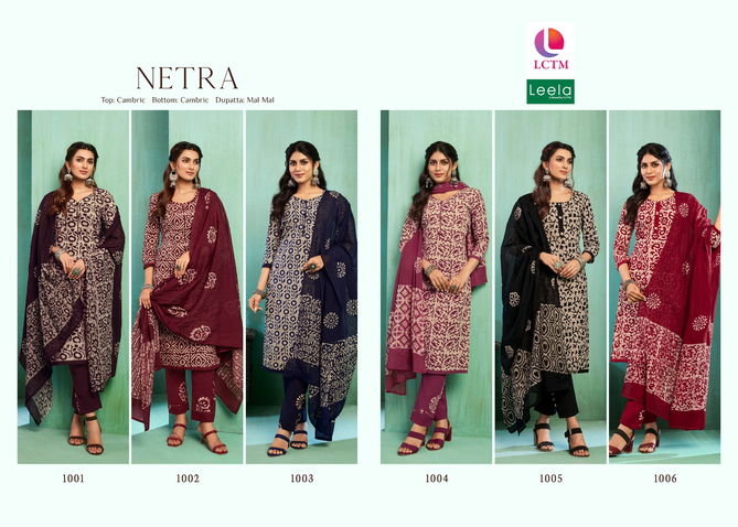 Netra By Leela Cambric Printed Dress Material Wholesale Clothing Suppliers In India